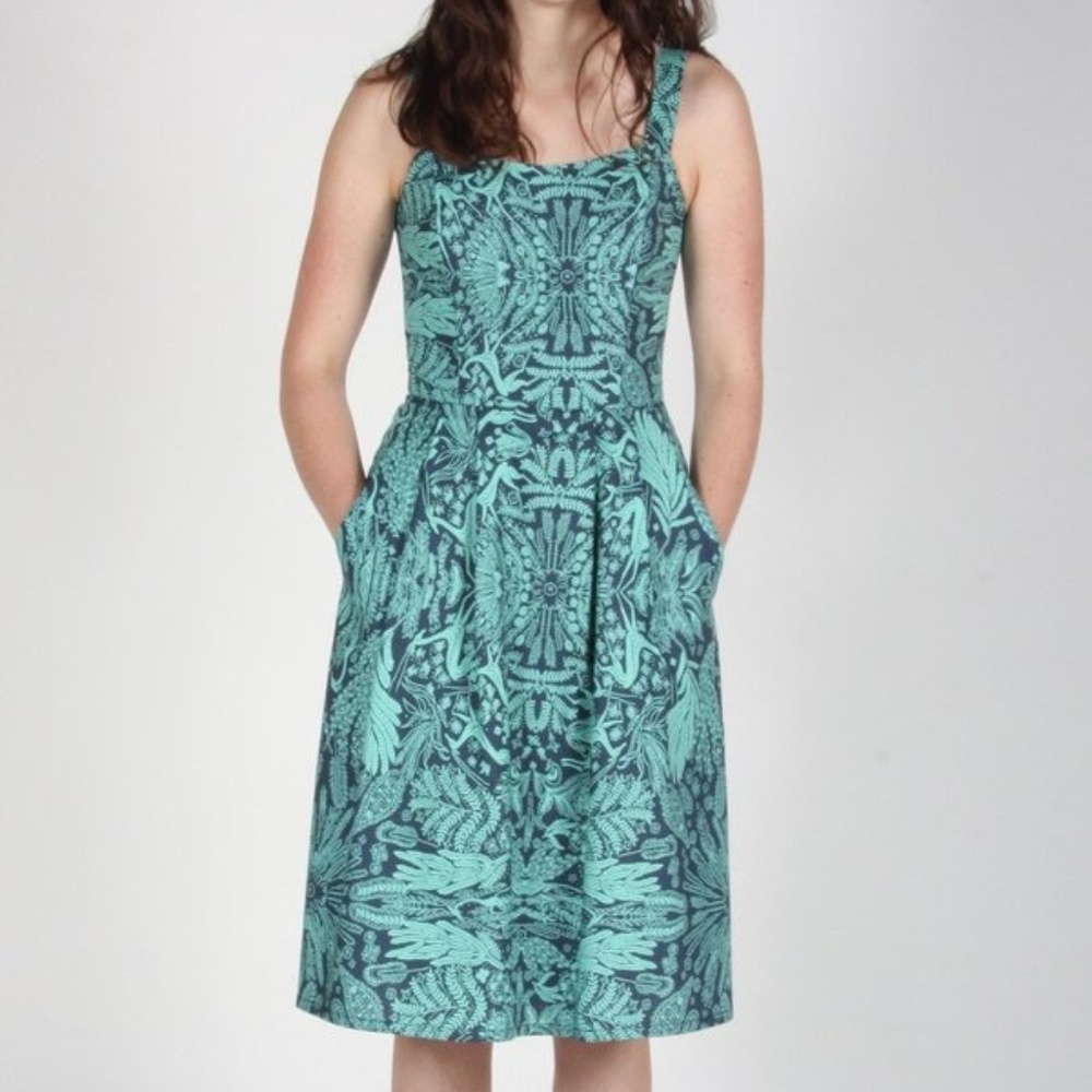 Birds of North America indie folklore dress XS